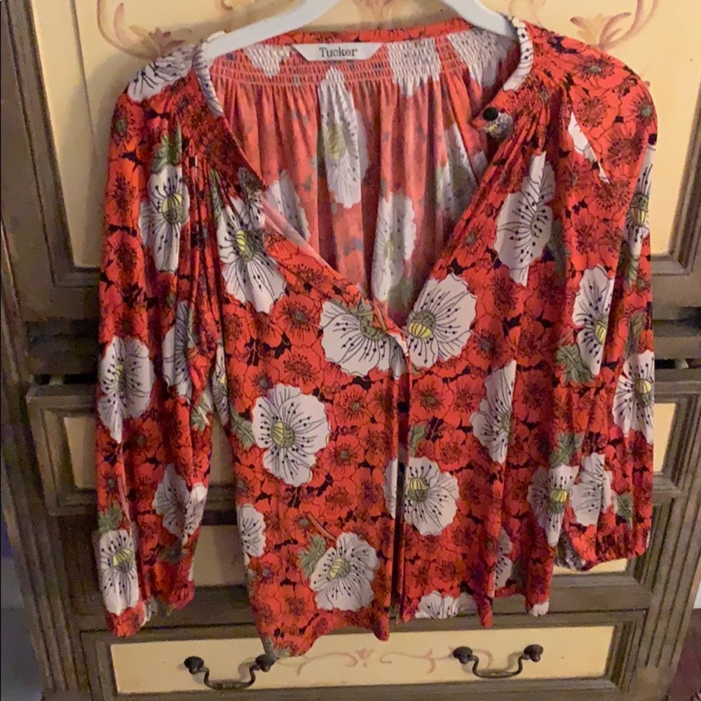 Silky blouse.